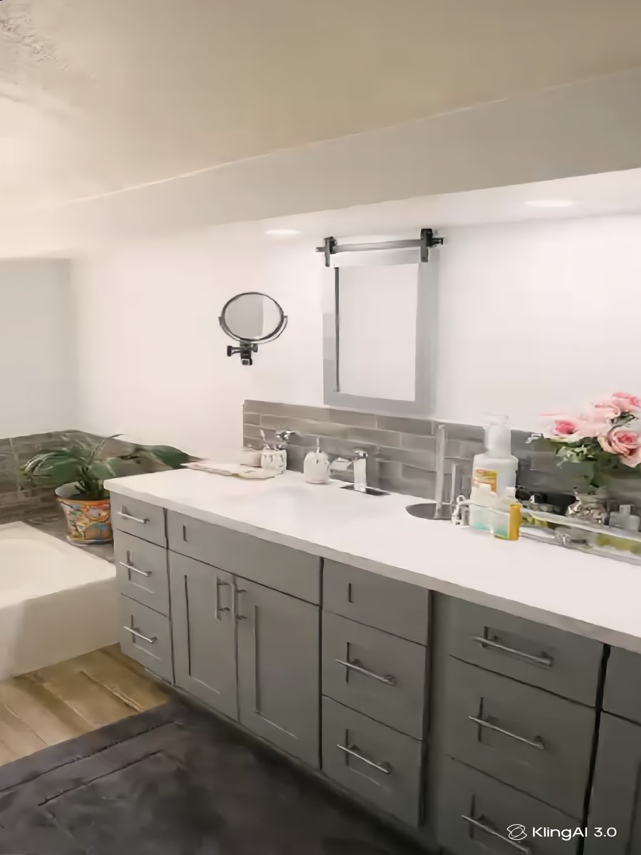 Remodeling — modern bathroom vanity remodel